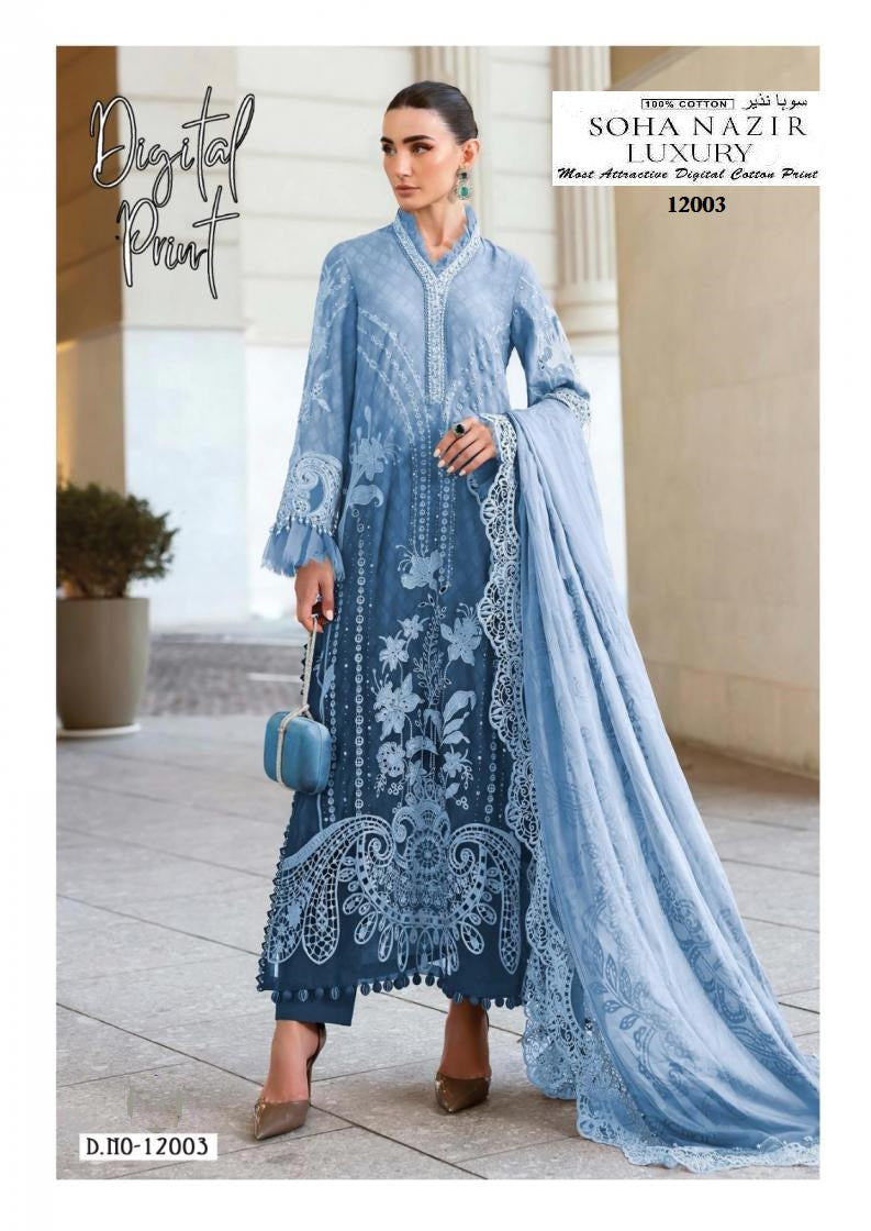 Soha Nazir Pakistani Designer Luxury Printed Lawn Suit
