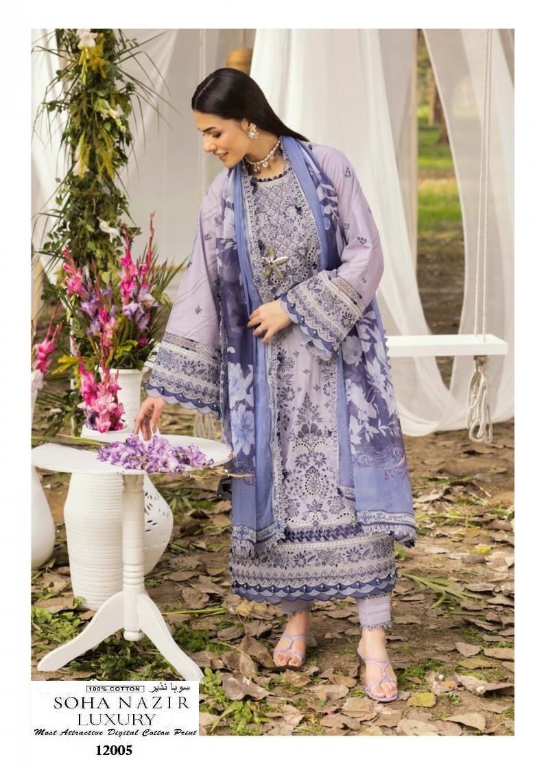 Soha Nazir Pakistani Designer Luxury Printed Lawn Suit