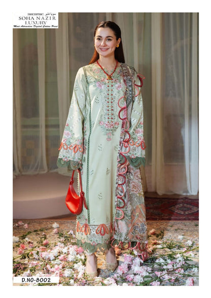 Soha Nazir Pakistani Designer Luxury Printed Lawn Suit