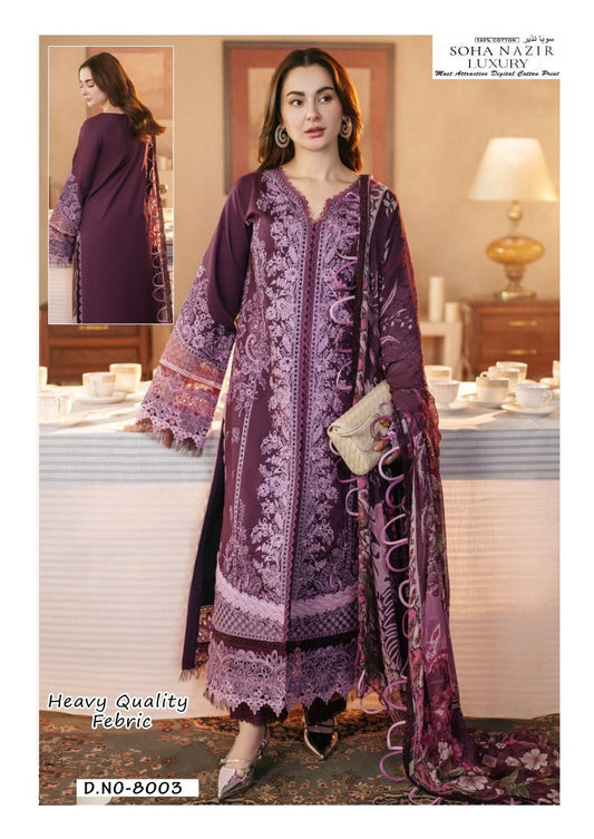Soha Nazir Pakistani Designer Luxury Printed Lawn Suit