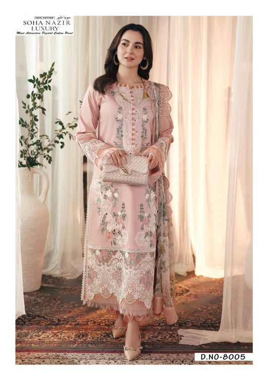 Soha Nazir Pakistani Designer Luxury Printed Lawn Suit