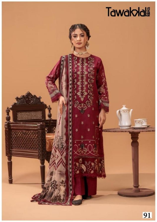 Tawakkal Pakistani Designer Pure Cotton Printed Shalwar Suit