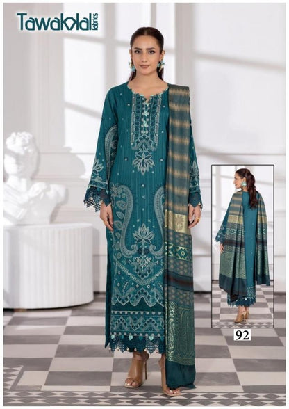 Tawakkal Pakistani Designer Pure Cotton Printed Shalwar Suit