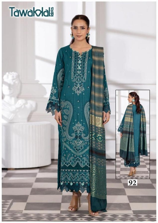 Tawakkal Pakistani Designer Pure Cotton Printed Shalwar Suit