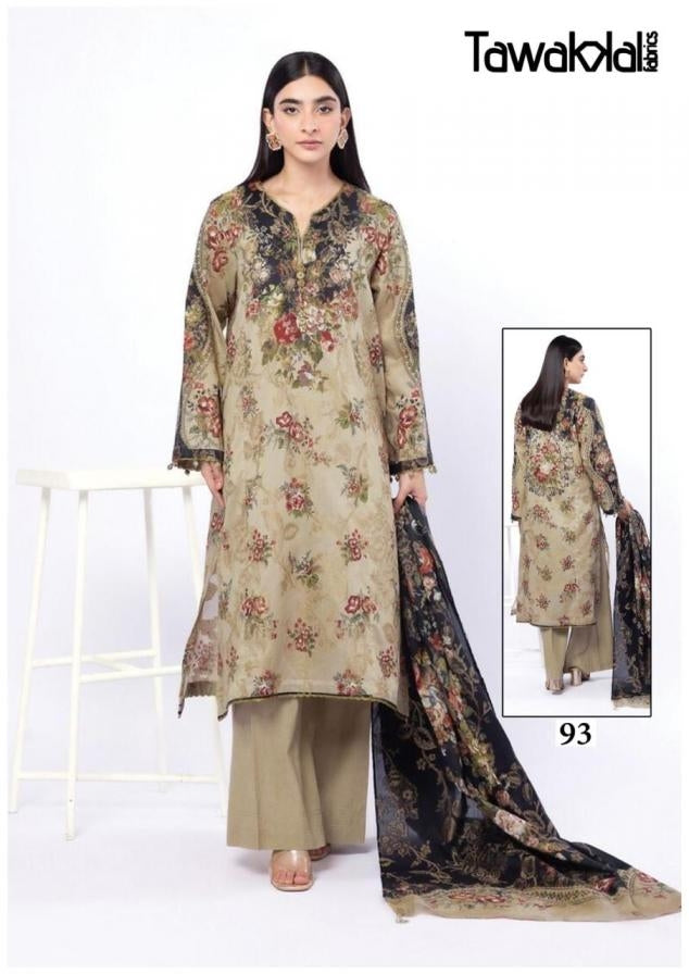 Tawakkal Pakistani Designer Pure Cotton Printed Shalwar Suit