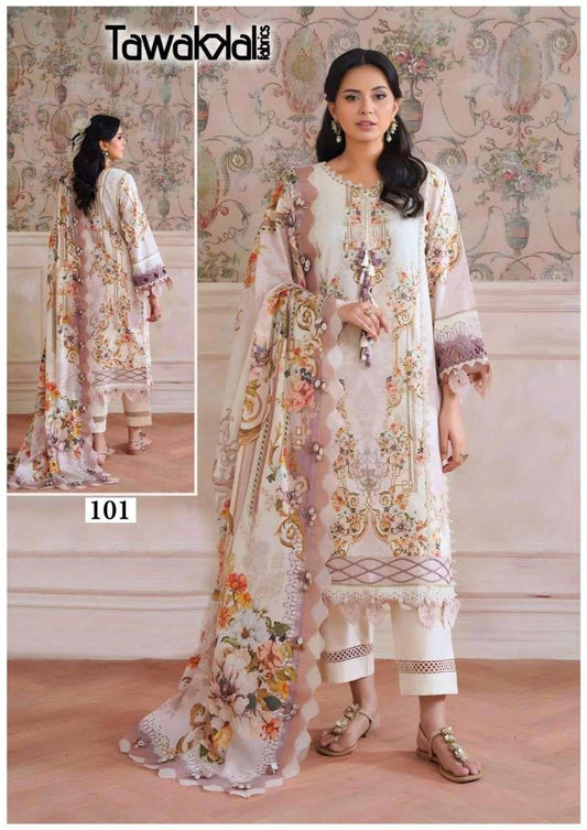 Tawakkal Pakistani Designer Pure Cotton Printed Shalwar Suit