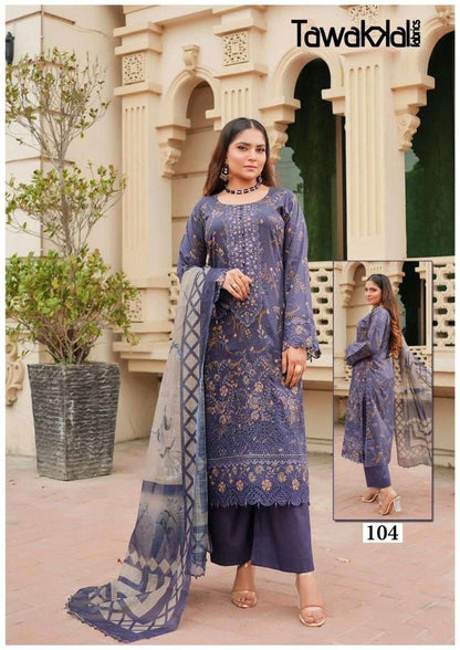 Tawakkal Pakistani Designer Pure Cotton Printed Shalwar Suit