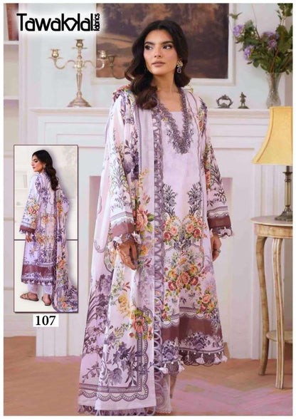 Tawakkal Pakistani Designer Pure Cotton Printed Shalwar Suit