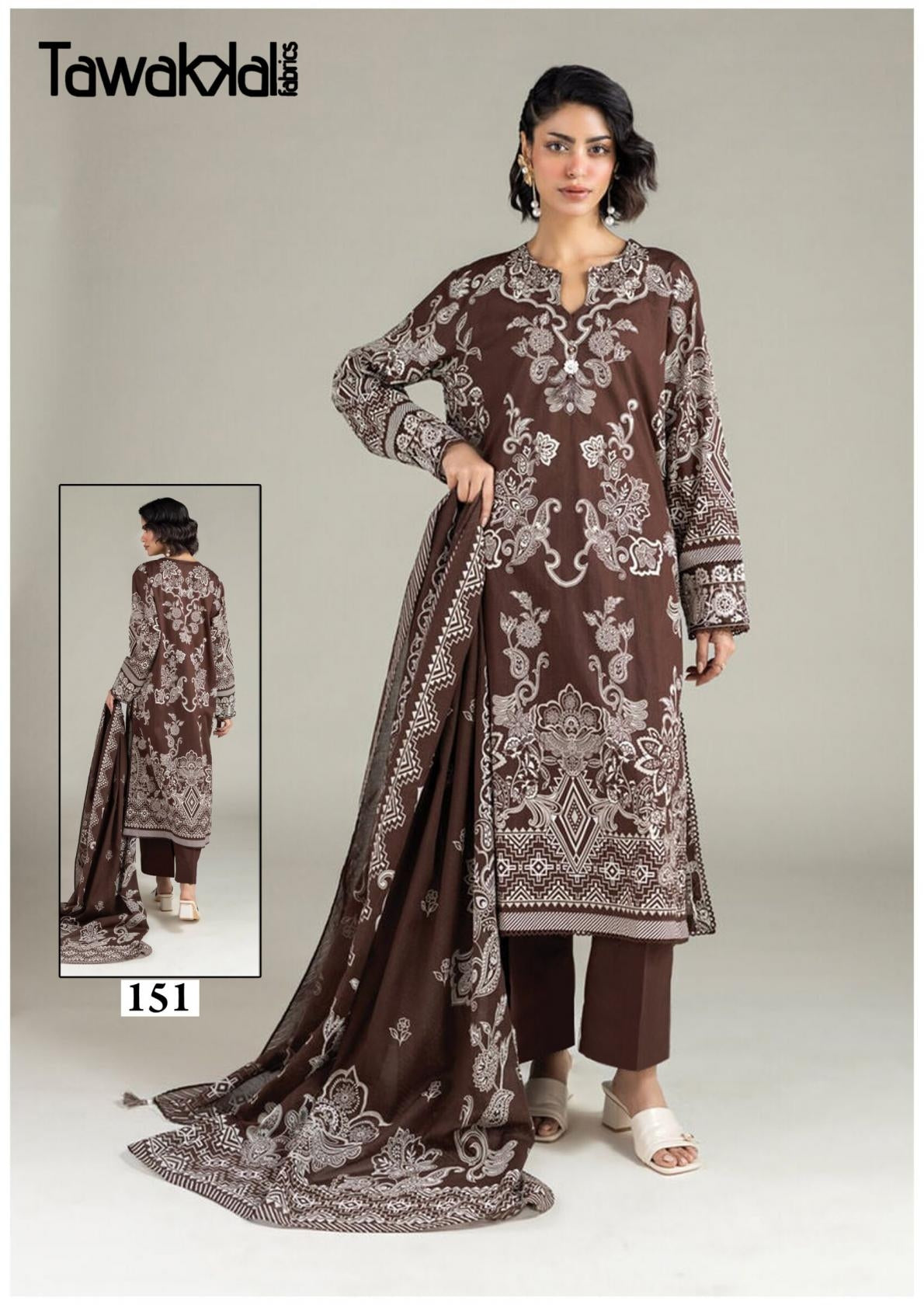 Tawakkal Pakistani Designer Pure Cotton Printed Shalwar Suit