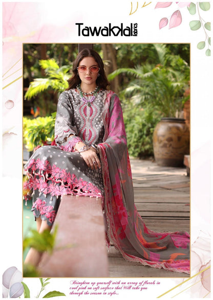 Tawakkal Pakistani Designer Pure Cotton Printed Shalwar Suit