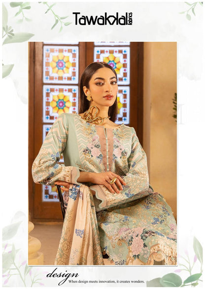 Tawakkal Pakistani Designer Pure Cotton Printed Shalwar Suit