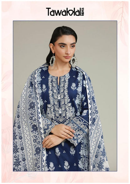 Tawakkal Pakistani Designer Pure Cotton Printed Shalwar Suit