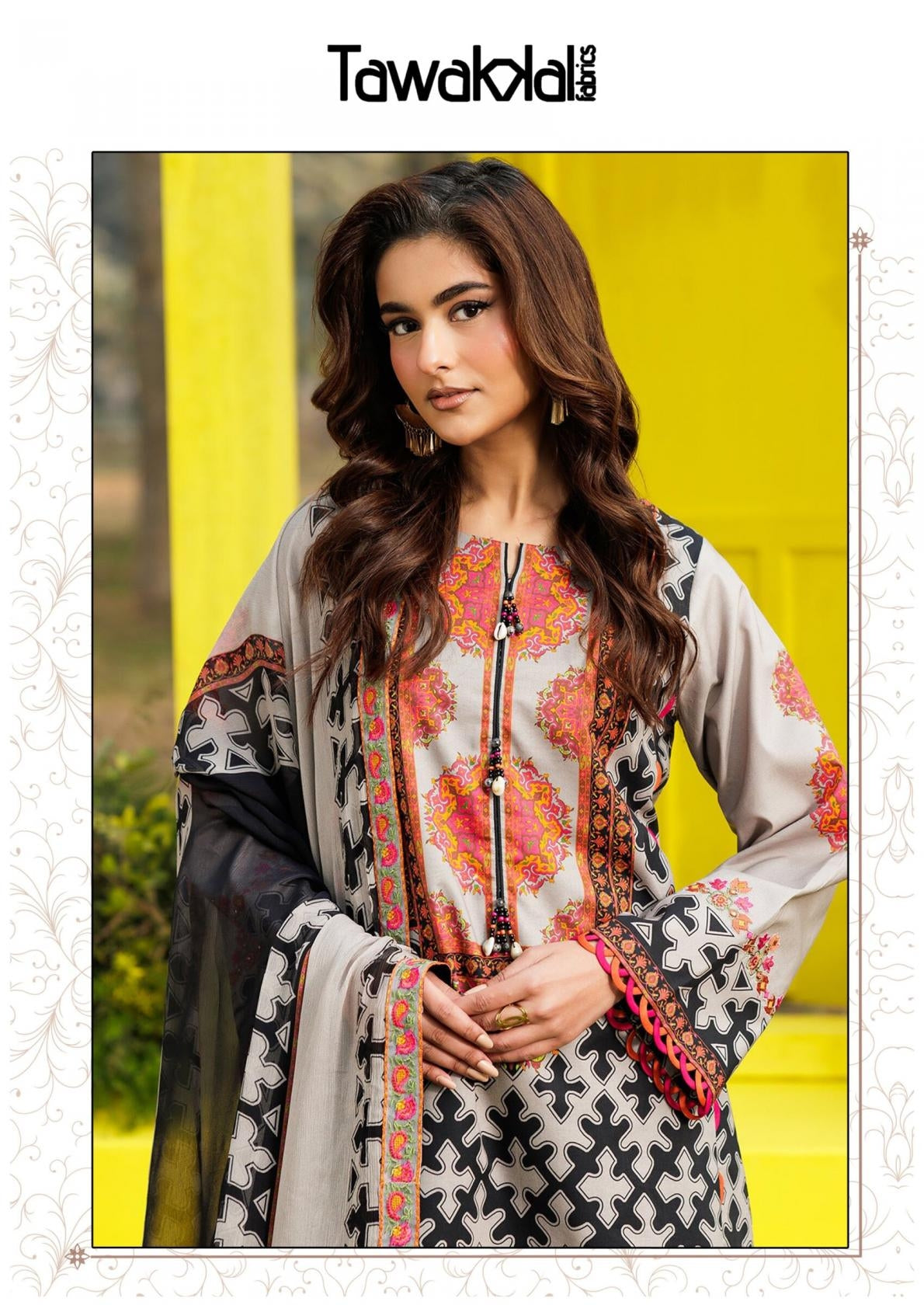 Tawakkal Pakistani Designer Pure Cotton Printed Shalwar Suit