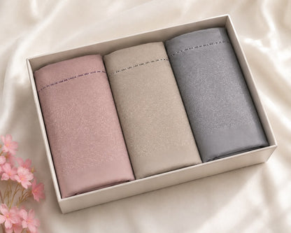 Silver to Charcoal Ombre Premium Jersey Hijab | Soft Stretch Everyday Hijab
