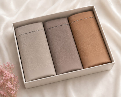 Silver to Charcoal Ombre Premium Jersey Hijab | Soft Stretch Everyday Hijab