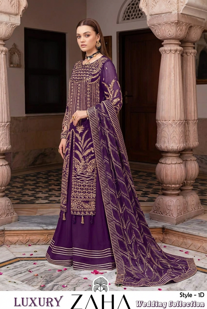 Zaha Pakistani Designer Luxury Wedding Party Wear Dress