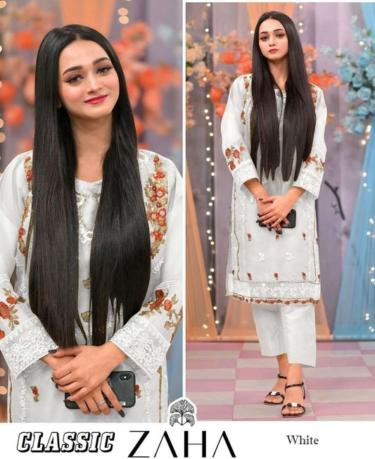 Zaha Pakistani Designer Classic Wedding & Party Wear Suit