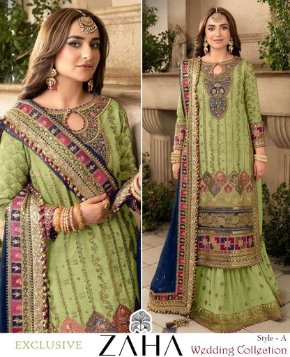 Zaha Exclusive Pakistani Designer Hit Wedding & Party Wear Suit