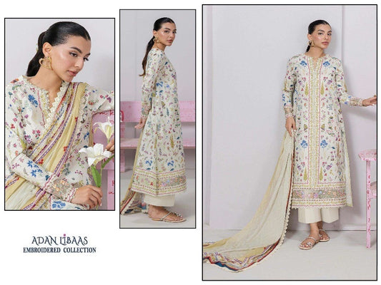 Adan Libaas Pakistani Designer Hit Pure Cotton Embroidered Lawn Suit