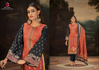 Bin Saeed Luxury Hit Pakistani Designer Embroidered Lawn Suit