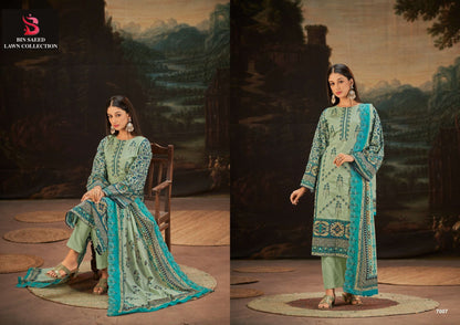 Bin Saeed Luxury Hit Pakistani Designer Embroidered Lawn Suit