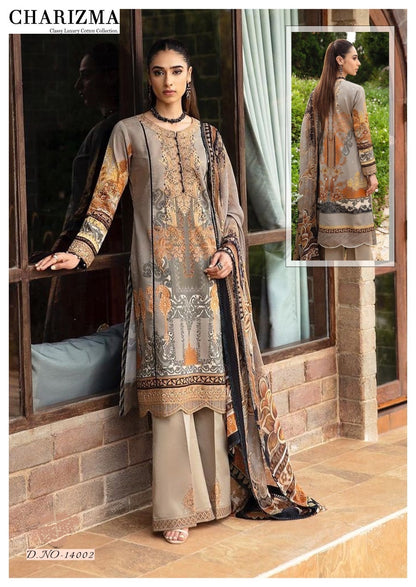 Charizma Pakistani Designer Hit Pure Cotton Printed Shalwar Suit