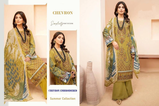 Chevron Pakistani Designer Super Hit Embroidered Lawn Suit