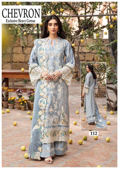 Chevron Pakistani Designer Pure Lawn Cotton Printed Suit