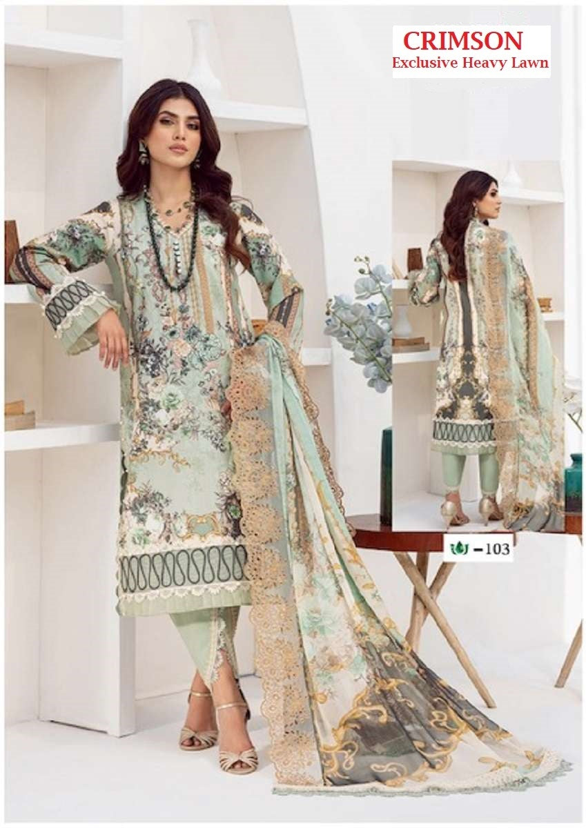 Crimson Pakistani Designer Hit Digital Print Lawn Suit