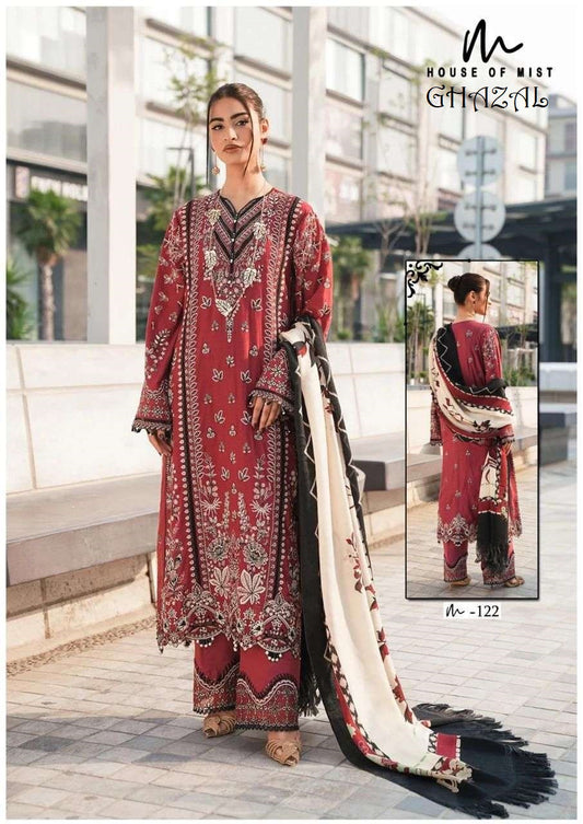 Ghazal Pakistani Designer Pure Cotton Printed Shalwar Suit