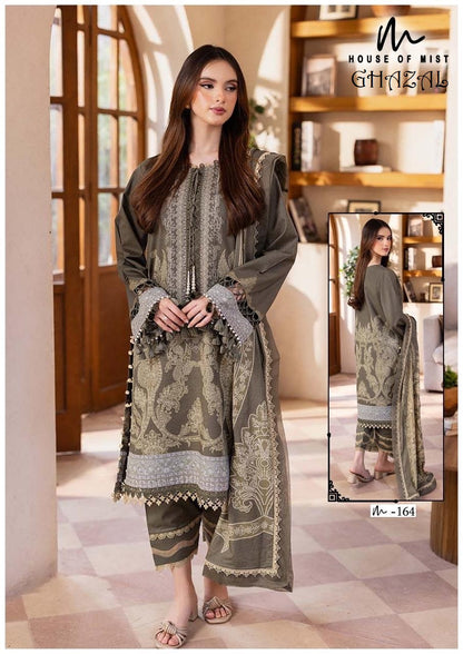 Ghazal Pakistani Designer Pure Cotton Printed Shalwar Suit