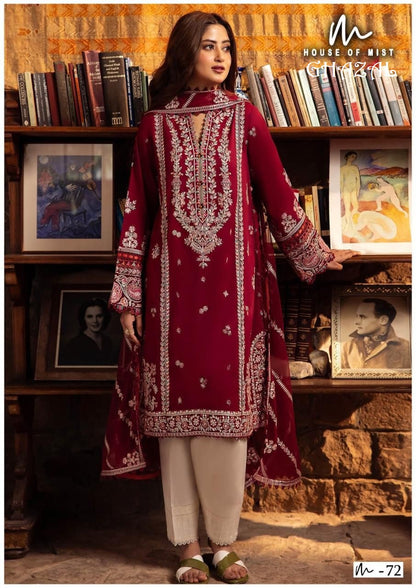 Ghazal Pakistani Designer Pure Cotton Printed Shalwar Suit