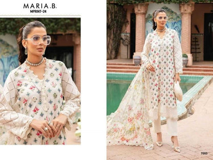 Maria B Mprint Pakistani Designer Stylish Hit Embroidered Lawn Suit