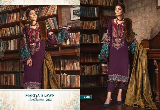 Mariya B Pakistani Designer Stylish Embroidered Lawn Suit