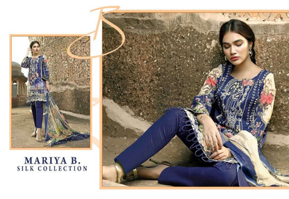 Mariya b Pakistani Designer Silk Collection Embroidered Suit