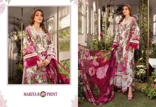 Mariya B Mprints Pakistani Designer Embroidered Lawn Suit