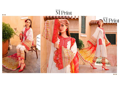 M Prints Pakistani Designer Hit Stylish Embroidered Lawn Suit