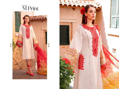 M Prints Pakistani Designer Hit Stylish Embroidered Lawn Suit