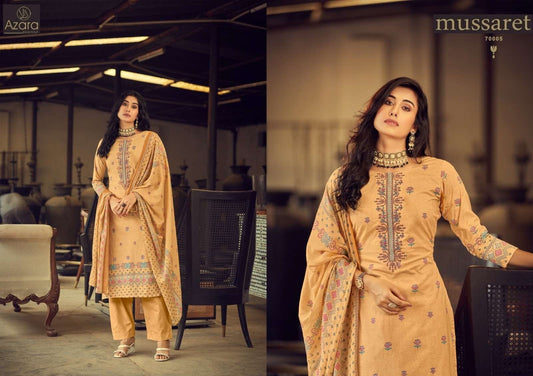 Azara Mussaret Pakistani Designer Classic Embroidered Lawn Suit