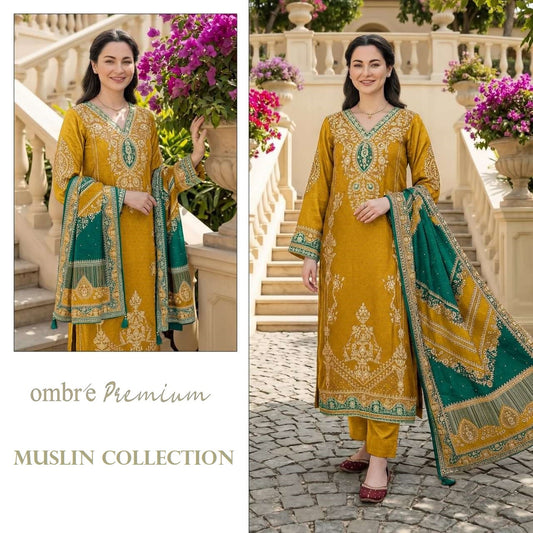 Ombre Pakistani Designer Muslin Hit Wedding & Party Wear Suit