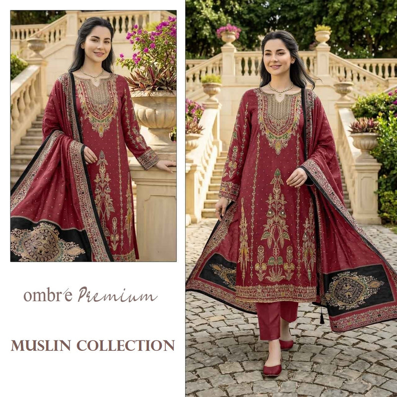 Ombre Pakistani Designer Muslin Hit Wedding & Party Wear Suit