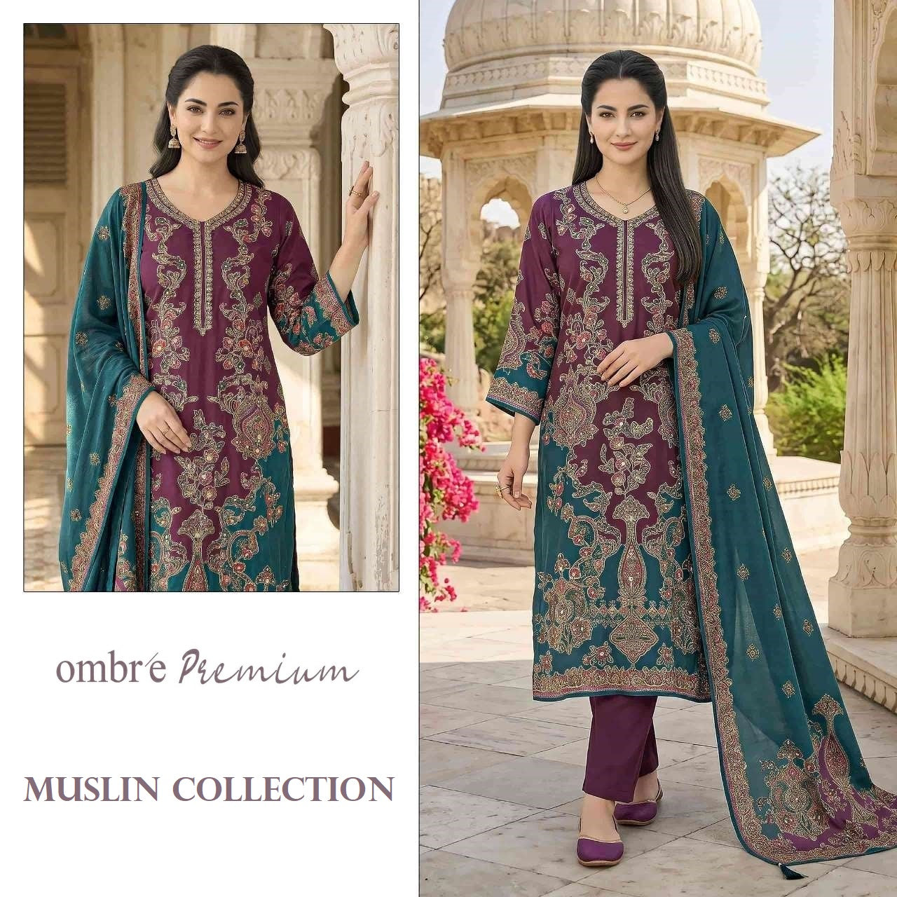 Ombre Pakistani Designer Muslin Hit Wedding & Party Wear Suit