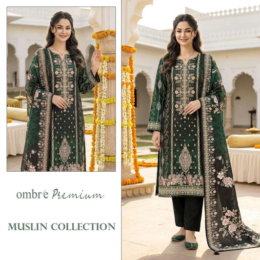 Ombre Pakistani Designer Muslin Hit Wedding & Party Wear Suit