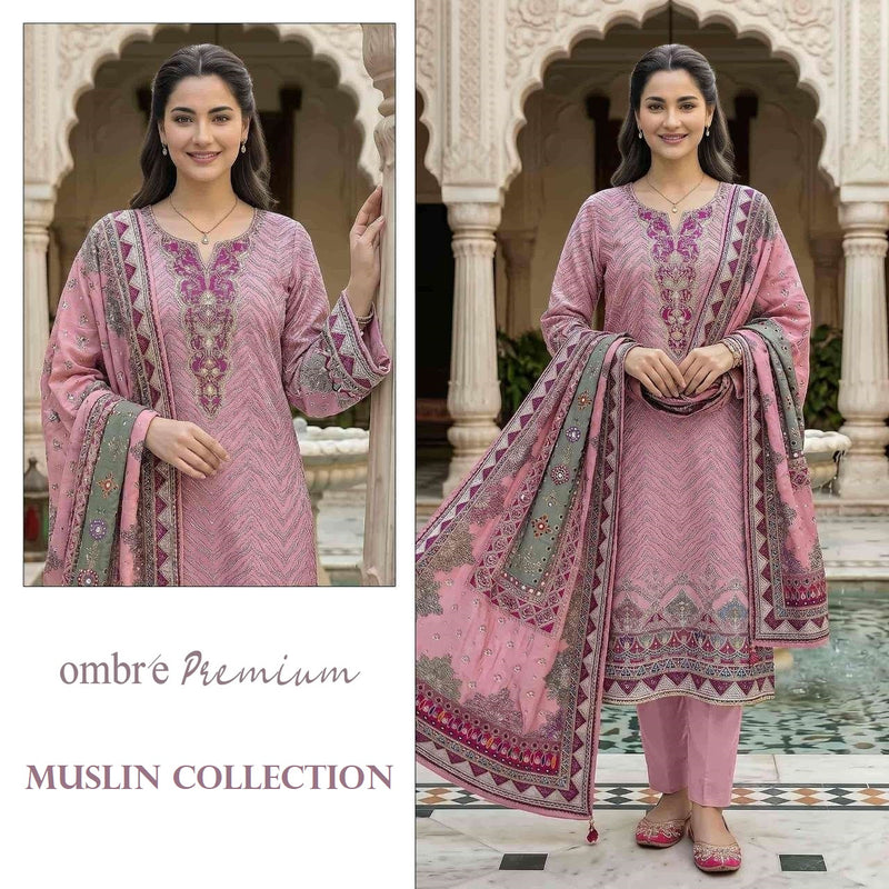 Ombre Pakistani Designer Muslin Hit Wedding & Party Wear Suit
