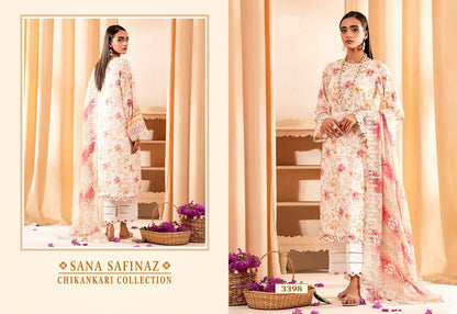 Sana Safinaz Pakistani Designer Chikankari Embroidered Lawn Suit
