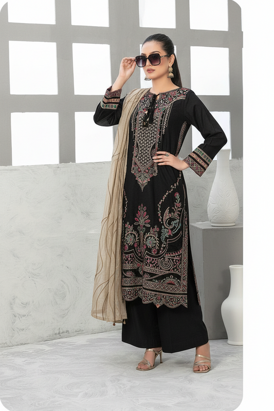 Sanober Pakistani Designer Classic Hit Velvet Embroidered Suit