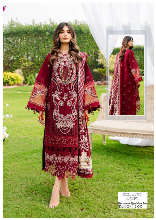 Sobia Nazir Pakistani Designer Pure Cotton Printed Suit
