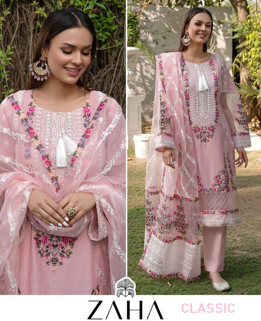 Zaha Pakistani Designer Classic Super Hit Wedding & Party Wear Suit