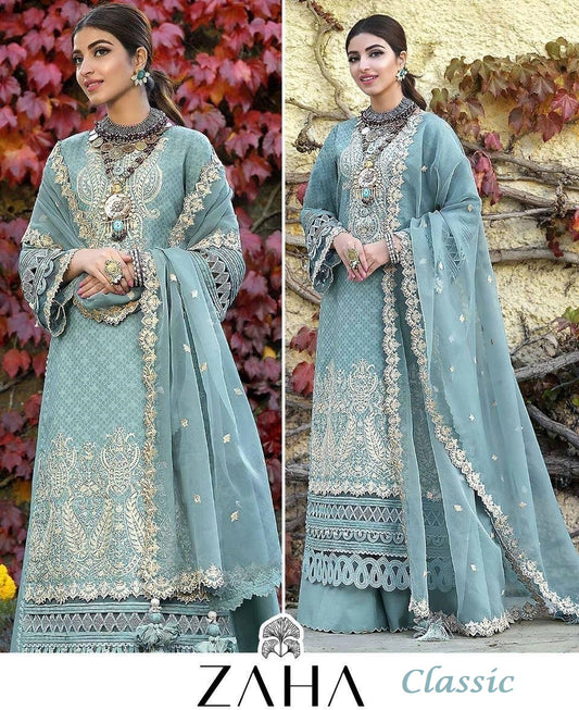 Zaha Pakistani Designer Classic Hit Festive & Party Wear Suit