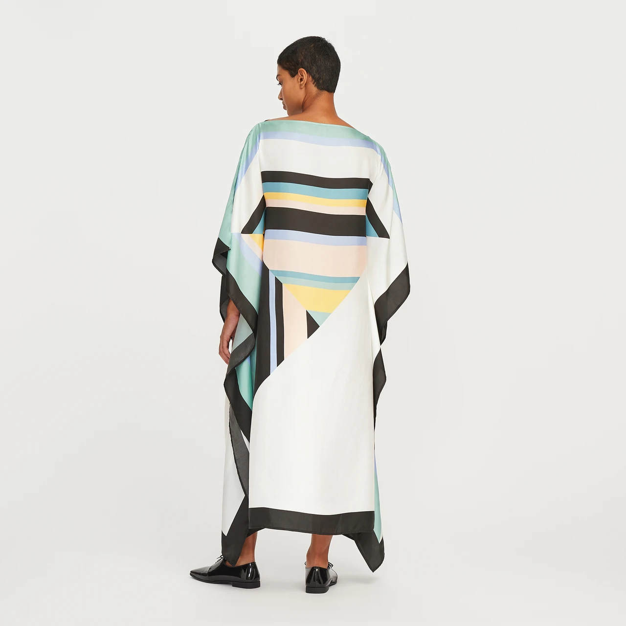 Women’s Casual Wear Striped Printed Soft Silk Kaftan
